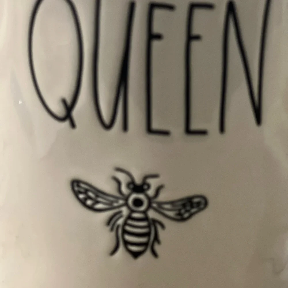 Rae Dunn “Queen Bee” Artisan Collection Canister with Yellow Handled Lid